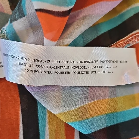 Ariat Sheer Long Sleeve Blouse Multicolor Women's Sz M - Picture 8 of 10